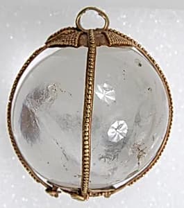 Rock Crystal Amuletic Sphere Pendant by Unknown Artist