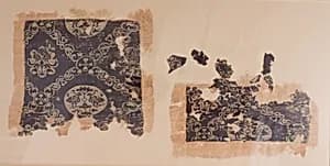 Silk Squares on Linen by Unknown Artist