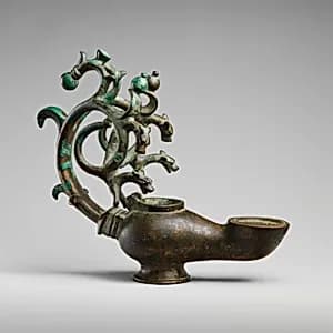 Standing Lamp with Running Dogs by Unknown Artist