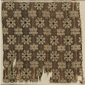 Textile with Flower Motif by Unknown Artist