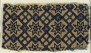Textile with Stars and Swastika by Unknown Artist