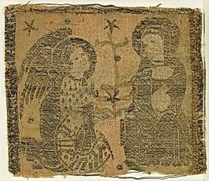 Textile with The Annunciation by Unknown Artist
