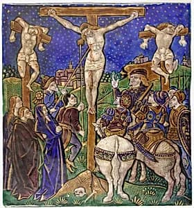 Triptych Panel with the Crucifixion by Unknown Artist