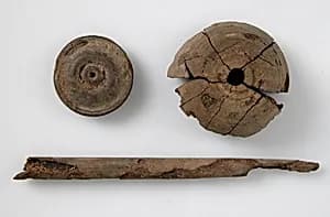 Wood, Whorl, Lid and Stick by Unknown Artist
