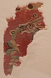 Wool Roundel with Mythological Animal by Unknown Artist