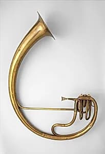 Bass saxtuba in E-flat by Adolphe (Antoine Joseph) Sax