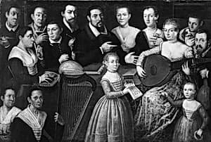 Portrait of a Family by Girolamo Forni and assistant