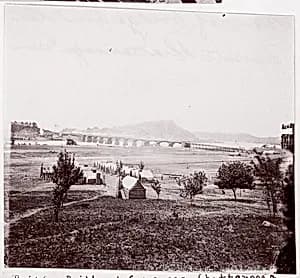 Bridge Builders Camp opposite Chattanooga by George N. Barnard|Mathew B. Brady