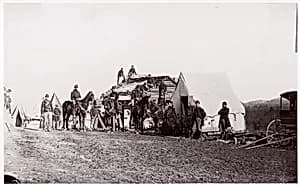 "Building Winter Quarters" by Unknown|Mathew B. Brady