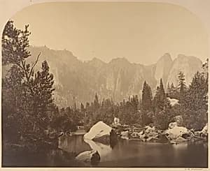Cathedral Rock, Down the Valley by Carleton E. Watkins