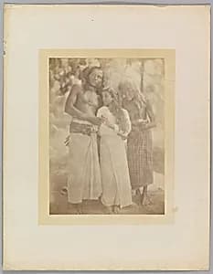[Ceylonese Group by a Tree] by Julia Margaret Cameron