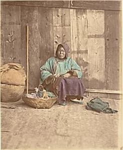 [Chinese Woman Sitting with Basket] by Raimund von Stillfried