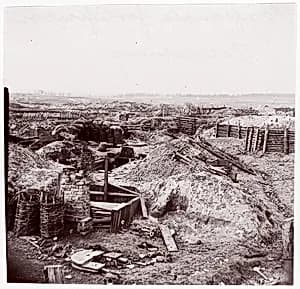 Confederate Fortifications, Petersburg by Timothy H. O'Sullivan|Andrew Joseph Russell|Mathew B. Brady