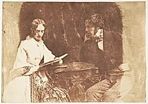 Couple Seated, Woman Reading by David Octavius Hill|Robert Adamson|Hill and Adamson