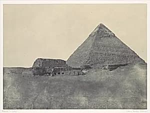 Égypte Moyenne. Pyramide de Chéphren by Maxime Du Camp|Imprimerie photographique de Blanquart-Évrard, à Lille