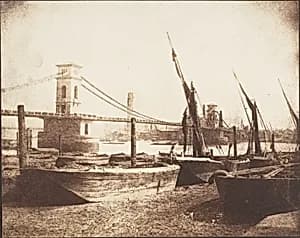 [Hungerford Suspension Bridge] by William Henry Fox Talbot