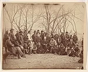 Indians with Government Agents by Alexander Gardner