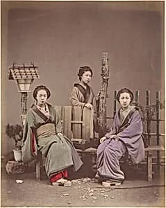 [Japanese Women in Traditional Dress] by Suzuki Shin'ichi