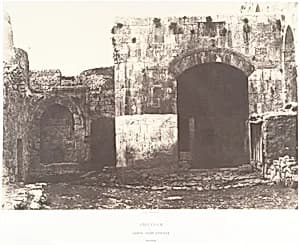 Jérusalem, Porte Saint-Étienne, Intérieur by Auguste Salzmann|Imprimerie photographique de Blanquart-Évrard, à Lille