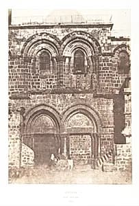 Jérusalem, Saint Sépulcre, Façade by Imprimerie photographique de Blanquart-Évrard, à Lille|Auguste Salzmann