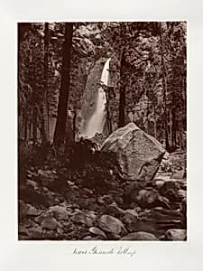 Lower Yosemite Fall, 1,600 feet by Carleton E. Watkins