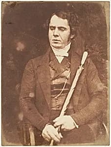 [Man Holding Umbrella] by David Octavius Hill|Robert Adamson|Hill and Adamson