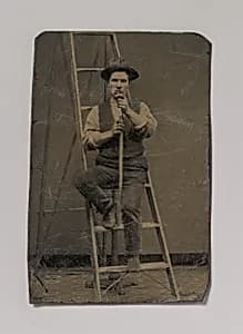 [Man on a Ladder] by Unknown