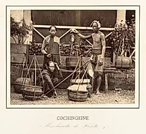 Marchands de Fruits, Cochinchine by Emile Gsell