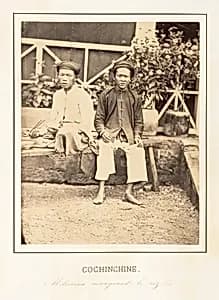 Miliciens mangeant le riz, Cochinchine by Emile Gsell