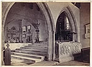 Monuments and Chancel Steps, Tenby Church by Francis Bedford