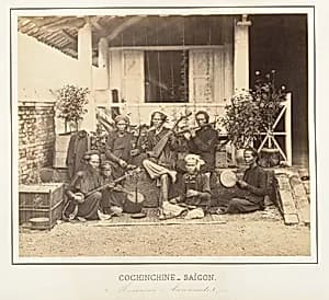 Musiciens Annamites, Saïgon, Cochinchine by Emile Gsell