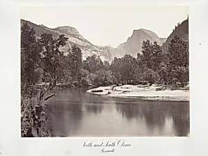 North and South Dome, Yosemite by Carleton E. Watkins