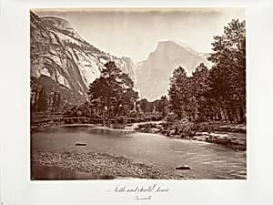 North and South Dome, Yosemite by Carleton E. Watkins