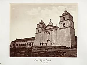 Old Mission Church, Santa Barbara by Carleton E. Watkins