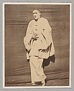 Pierrot in pain by Nadar|Adrien Tournachon|Jean-Charles Deburau