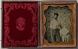 [Plasterer in Oilskin Hat] by Unknown