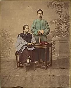[Portrait of a Chinese Couple] by Unknown