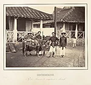 Riche Annamite montant à cheval, Cochinchine by Emile Gsell
