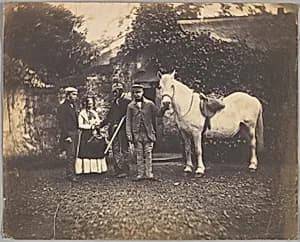[Rural Group with Horse] by Unknown