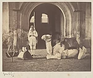 [Soldier and Military Camel] by Gustave Le Gray