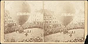 [Stereograph View of a Hot Air Balloon] by Unknown