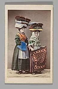 [Studio Portrait: Two Laundresses, Naples] by Giorgio Conrad