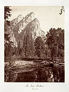 The Three Brothers, Yosemite by Carleton E. Watkins