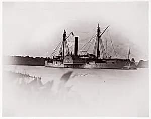 U.S. Gunboat "Mendota", James River by Mathew B. Brady|Unknown