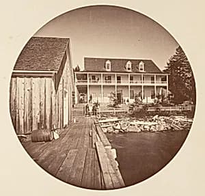 Warm Springs Hotel Lake Tahoe by Carleton E. Watkins