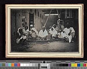 [Women Grinding Paint, Calcutta] by Unknown