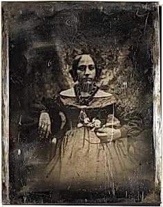 [Young Woman Holding a Flower] by Joseph-Philibert Girault de Prangey