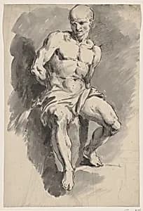 A Seated Slave by Pietro Antonio Novelli