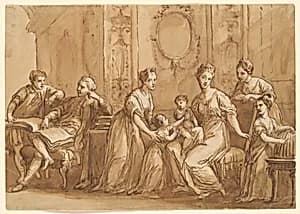 An English Family Group by Antonio Zucchi