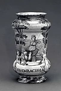 Apothecary jar (albarello) by Unknown Artist